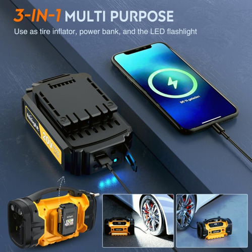 Nilight Compresor De Aire Portátil E Inflador De