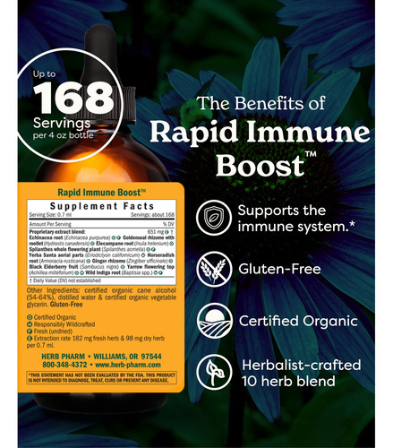 Herb Pharm Boost Inmune Líquido Orgánico 4 Oz