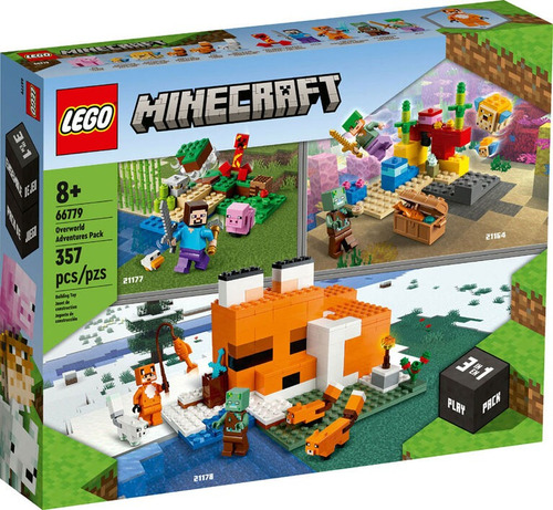 Lego   Minecraft 66779 Overworld Adventures  3 Set En 1 