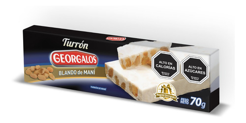 Turrón Blando De Maní Georgalos 30x70 Gr