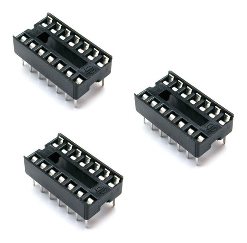 Pack X3 Zocalo Dip14 Ic Socket Dip 14 2x7 Arduino Nubbeo