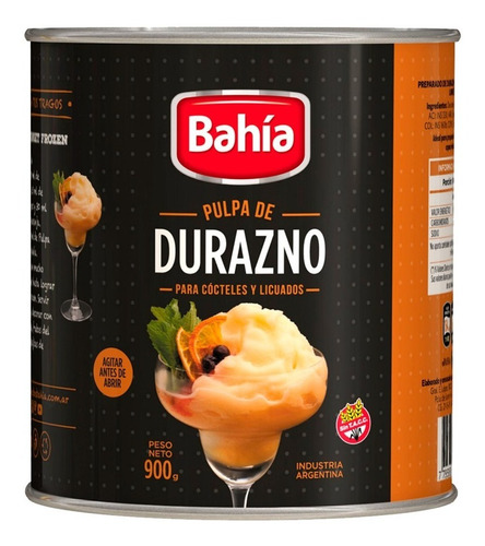 Pulpas Bahia Premium X 900g Durazno (full). Quirino Bebidas