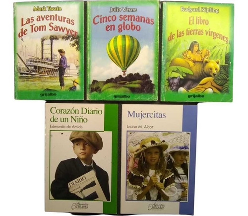 Paquete: 5 Libros Clásicos Infantiles De Colección 7-14 Años
