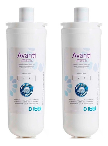 Refil Avanti Original Purificador Ibbl Avanti E Mio Kit C/2