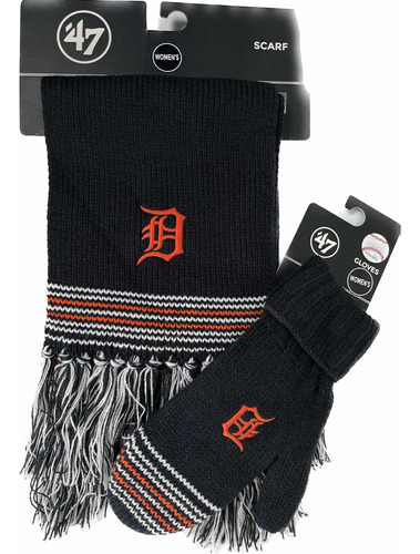 Bufanda Y Guantes Manopla Dama Detroit Tigers Mlb 47 Brand