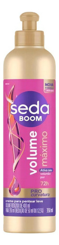 Creme Para Pentear Leve Seda Boom Volume Máximo 350ml