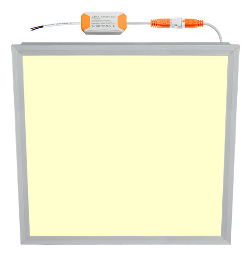 Panel Plafon Led 48w Fria Calida Embutir Cuadrado Interior Color Amarillo