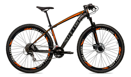 Mountain bike Sutton Blade aro 29 21" 21v freios de disco mecânico câmbios Shimano TZ510 y Shimano TZ-31 cor preto/laranja/prata