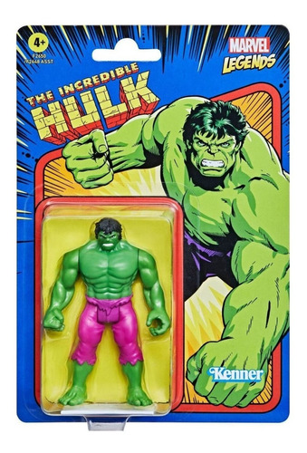 Figura De Acción Marvel Legends Colección Retro 375 Hulk +3