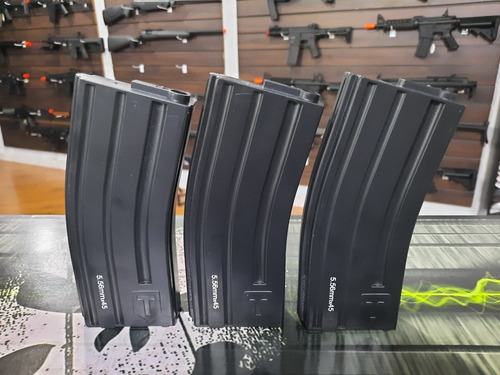 Imagem 4 de 4 de Combo Airsoft 3x Carregador Magazine M4 Mid Cap Taitus Novos