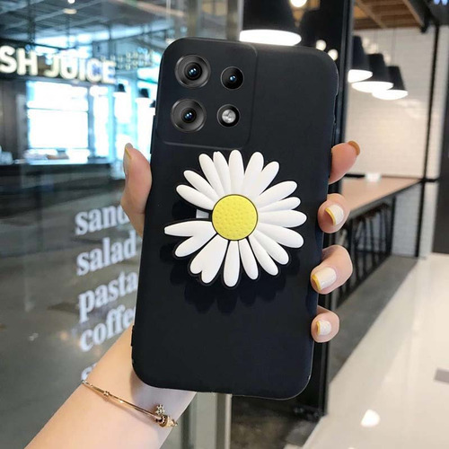 Capa De Silicone De Crisântemo Macio Para Moto G75 5g