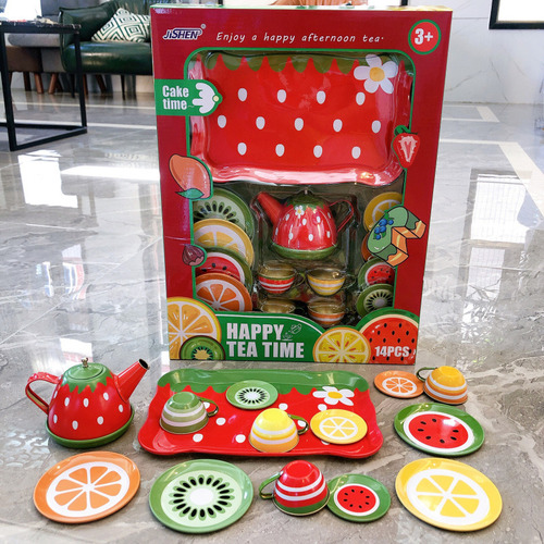 Set Juego 14pcs Tazas Y Tetera, Fiesta De Té, Cocina Niña