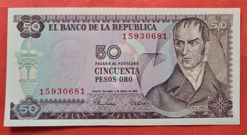 Billete Cincuenta Pesos 1969.