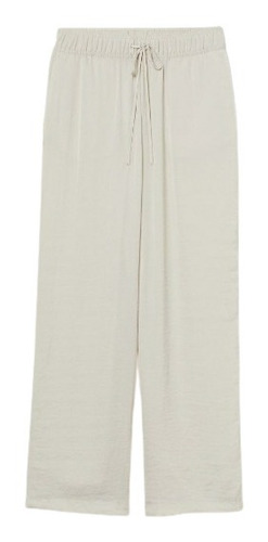 Pantalon Holgado H&m. Color Manteca