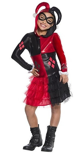 Las Niñas Traje De Dc Comics Harley Quinn De Vestuario Rubie