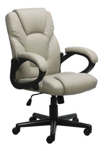 Cadeira de escritório MGM Flex Excelent diretor ergonômica  branca com estofado de couro sintético