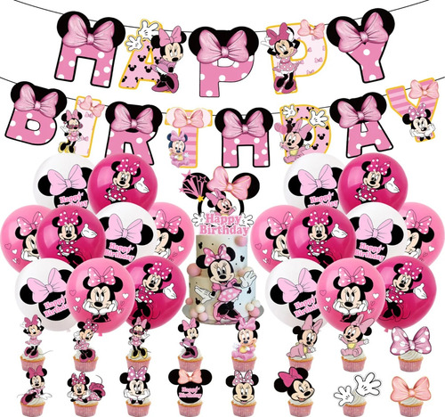 Cotillon Minnie Mouse Decoración Cumpleaños Minnie Disney