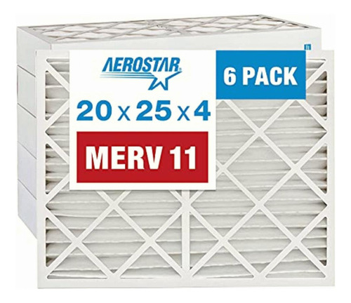 Filtro De Aire Plisado Aerostar, Merv 11, 20x25x4