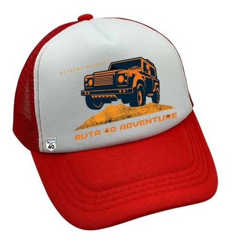 Imagen 2 de 6 de Gorra Trucker Four By Four Curva Regulador Doble