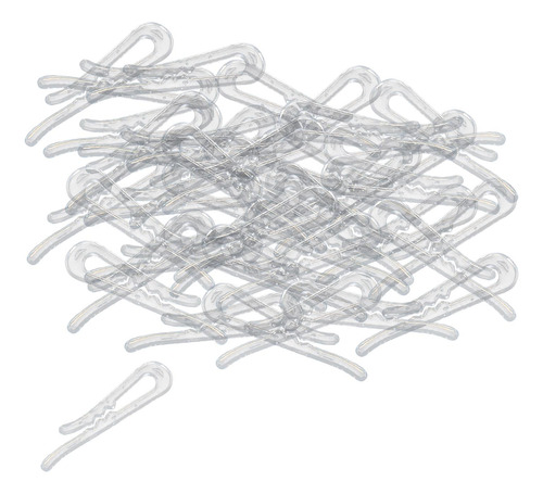 200 Pinzas De Cocodrilo De Plástico Diente Cuadrado 40mm