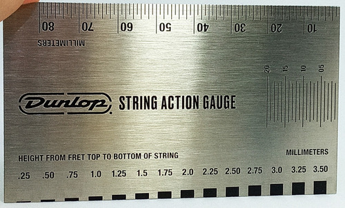 Dunlop Regla Calibrar Cuerdas Guitarra String Action Gauge