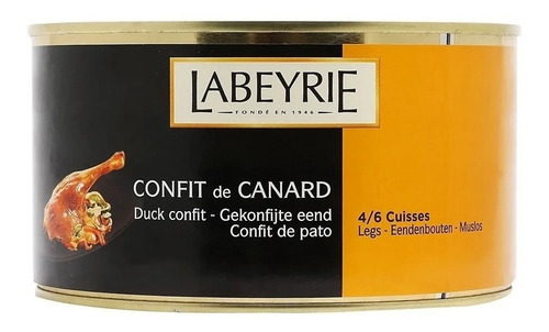 Confit De Pato Labeyrie 4 A 6 Piezas Para Calentar Y Comer