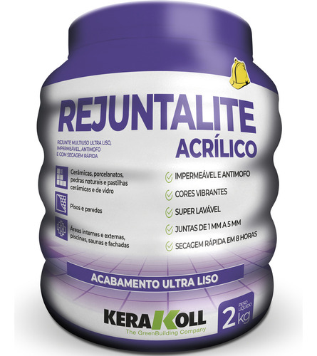 Rejunte Acrílico Rejuntalite Kerakoll - Milettia Pt 2kg