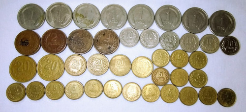 Monedas Antiguas Colombianas De 1,2,5,10 Y 20 Pesos 