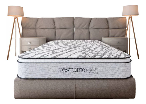 Colchon Restonic Individual Confort Ortopédico De Resortes Teconología Worry Free Never Turn