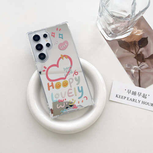 Funda Case Para Samsung Uso Rudo Con Espejo Con Corazón
