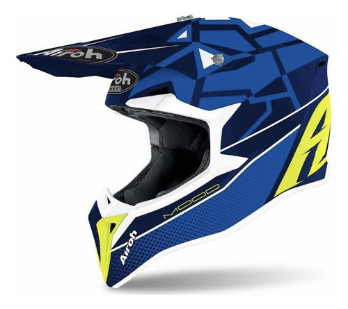 Casco Airoh Wraap Mood Azul Infantil/niño/adolescente Cross