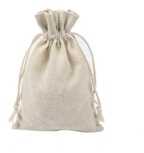 Imagen 2 de 5 de Pack 10 Bolsas Bolsitas De Lienzo Tela Souvenir 20x14 Cm