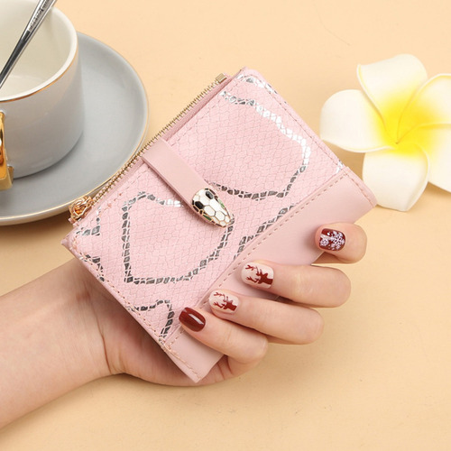 Cartera Corta Con Hebilla Cartera De Mujer Colores Elegir
