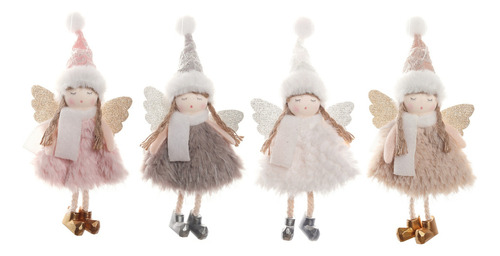 4 Adornos Colgantes De Muñeca De Cuento De Hadas Navideño