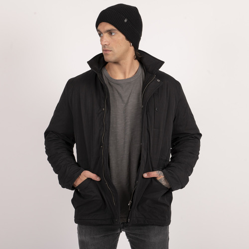 Canvas Quilted Jacket Black Black Bubba
