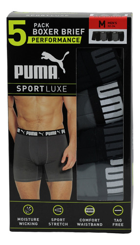 Pack 5 Boxer Puma Hombre Strech Original Comodo Premium