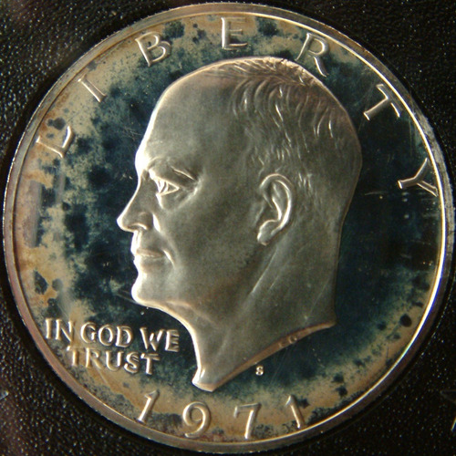 1971 S Moneda Eisenhower Plata Ley .4 Proof Estuche Gsa Ggz