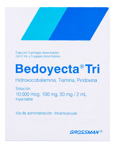 Bedoyecta Tri Solución Inyectable (10.000 Mcg / 100 Mg / 50