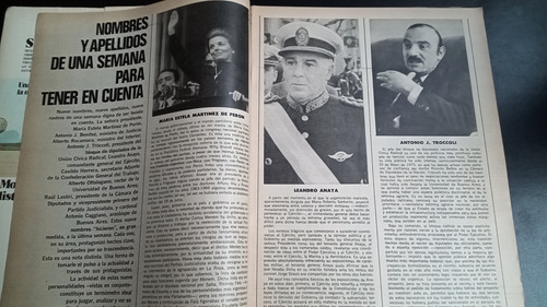 Gente 480 Monzón Isabel Perón Anaya Pinky Lavié 1974 3/10 E (Usado)