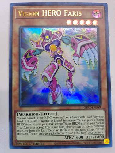 Vision Hero Faris Gfp2-en059 Ultra Rare Yugioh 