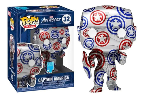 Muñeco Figura Funko Pop Art Serie Marvel Capitan America #32