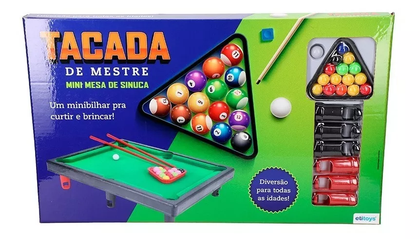 Combinado - Sinuca Semioficial + Pebolim Oficial - Mesas de Sinuca, Bilhar  e Snooker - Mesas de jogos