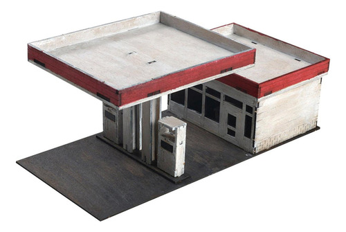 1:72 1:64 Maqueta De Gasolinera, Escena Arquitectónica De