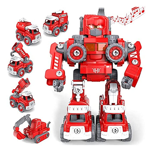 Juguete De Camión De Bomberos Para Niños, Juguetes De Robot