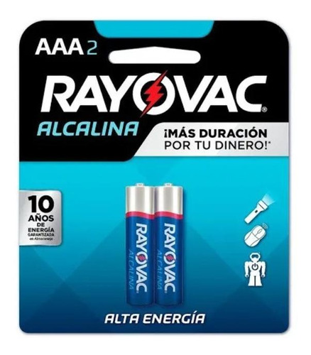 Imagem 1 de 1 de Pilha AAA Rayovac Alcalina Cilíndrica  - 2 Kit