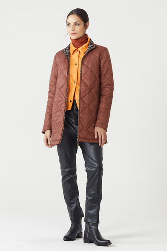 Tapado Reversible Campera Mujer Abrigo Liviano 23138