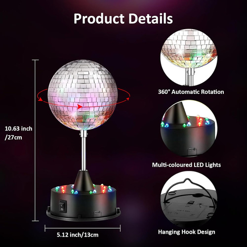 Bola De Discoteca, De 6 Pulgadas For Colgar En Fiestas