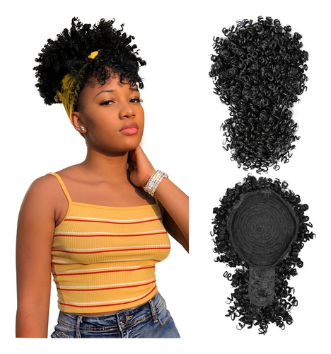 Modsight Cola De Caballo Afro Con Cordn Para Mujeres Negras,