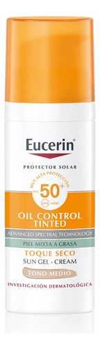 Eucerin Sun Oil Control Prot Solar Facial Tono Medio Fps50+