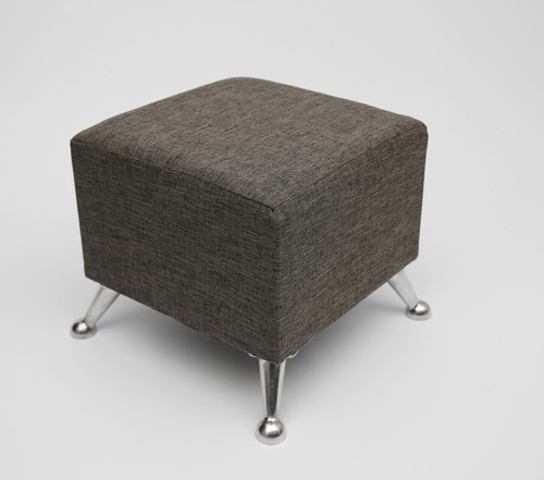 Imagen 3 de 6 de Puff Banqui Cubo Lino Lavable Patas Metalica Varios Colores